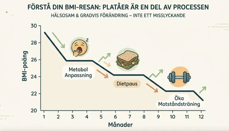 Hur lång tid tar det att minska ditt BMI? 2 Fas 3 Platån och Rekompensation (Månader 6+)