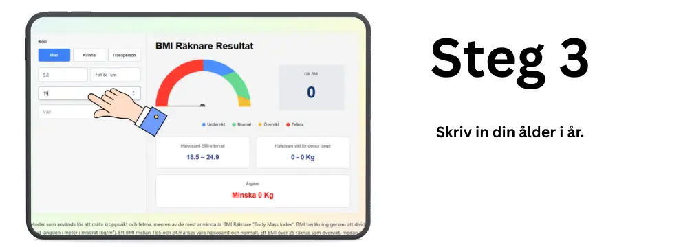 BMI Räknare Steg 3 BMI Räknare Steg 3