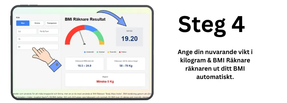 BMI Räknare Steg 4 BMI Räknare Steg 4
